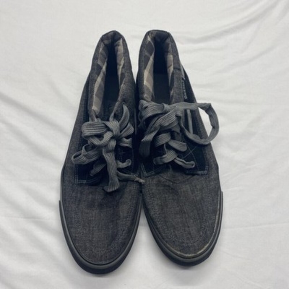 Airwalk Men's Canvas Boat Shoe Sneakers Black/Grey Size 10